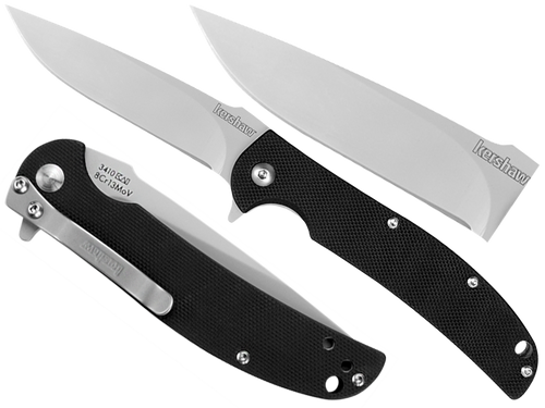 Kershaw - Chill 3410 Taktisches Messer - 8Cr13MoV - Schwarz - 3410