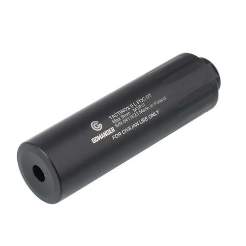 Gomander - Tactinox 9 L PCC DT Schalldämpfer - Kal. 9 mm - 1/2 x 28 UNEF - Schwarz - TB0.9140-1 1/2x28UNEF-BK
