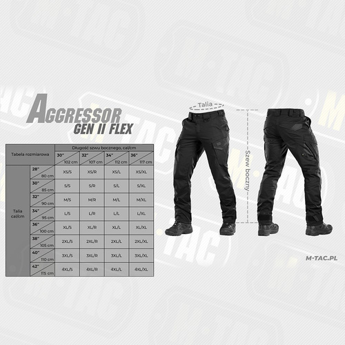 M-Tac - Taktische Hose Aggressor Gen.II Flex - Ripstop - Schwarz - 20058002 