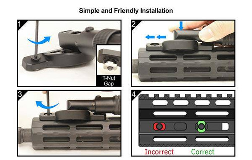 UTG - Recon Flex Faltbares Zweibein 8-12" - M-LOK - Schwarz - TL-BPDM02