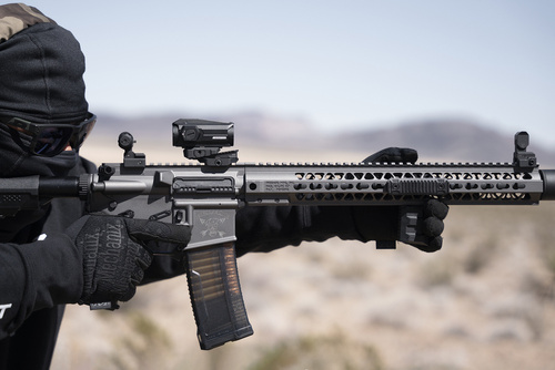 Strike Industries - Variable Höhe Halterung für Rotpunktvisier Variable Optic Mount - Picatinny - Aluminium - Schwarz - SI-T1-VOM-BK