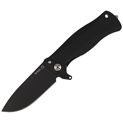 LionSteel - SR Flipper Aluminium Schwarz / Schwarz Klinge Klappmesser - SR11A BB