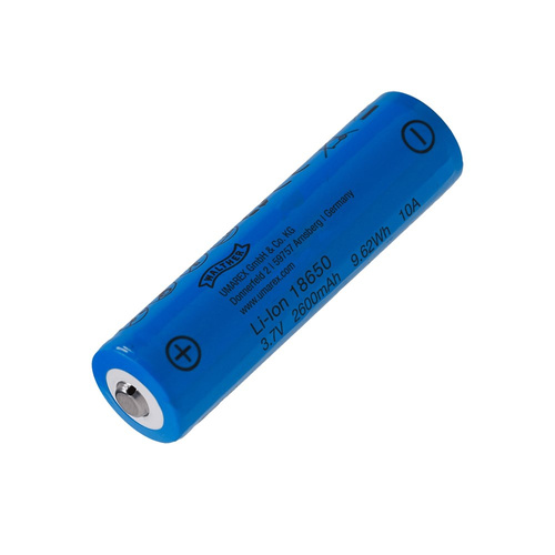 Walther - ICR Wiederaufladbare Batterie 18650 - 3,7 V - 2600 mAh - 3.7122.1