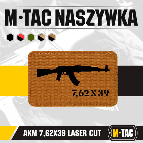 M-Tac - AKM 7,62 x 39 Lasergeschnittener Aufnäher - Coyote/Schwarz - 51110502