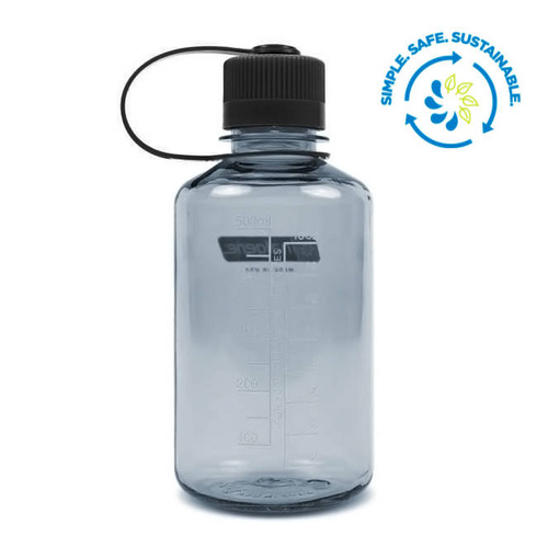 Nalgene - 16 oz Narrow Mouth Sustain Flasche - 38 mm Kappe - 620 ml - Grau - 2021-1032