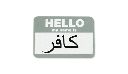 Combat-ID - Aufkleber - HELLO my name is Infidel - Laubgrün