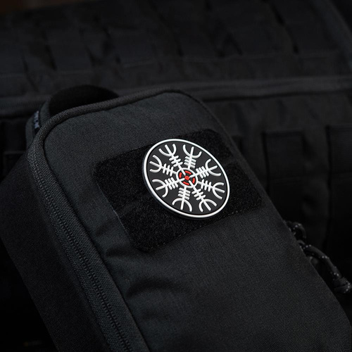 M-Tac - Egeshelm 3D PVC Aufnäher - Schwarz / Rot / Weiß - 51221233