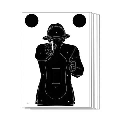 TS-10 Shilouette Zielscheibe - Schwarz - 10 Stück