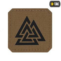 M-Tac - Lasergeschnittenes Valknut Quadrat Patch - Schwarz / Coyote - 51162502