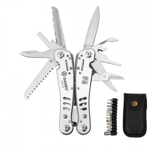 Ganzo - Multitool mit Bit-Set - 27 Werkzeuge - G302-H