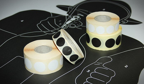 Zielscheibenaufkleber - Schwarz - 20 mm - 1000 Stück