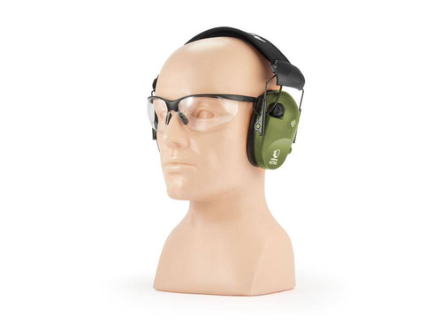 RealHunter - Set aus Active PRO Gehörschützern und Schutzbrille - Olive Green