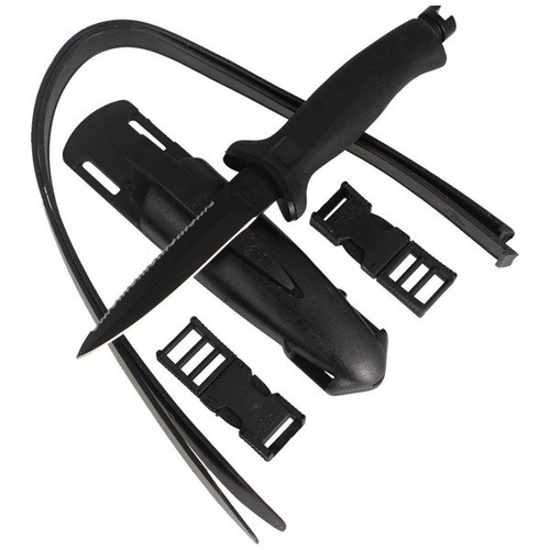 MAC Coltellerie - Aquatys 11 2, Schwarzes Tauchermesser 120mm - 010BLK