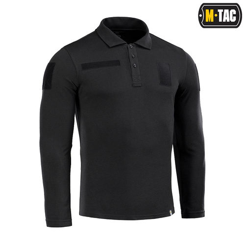 M-Tac - Taktisches Poloshirt mit langen Ärmeln - Schwartz - 80021002