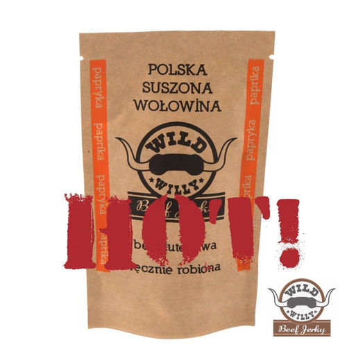 Wild Willy - Getrocknetes Rindfleisch Beef Jerky - Hot Pepper - 30 g