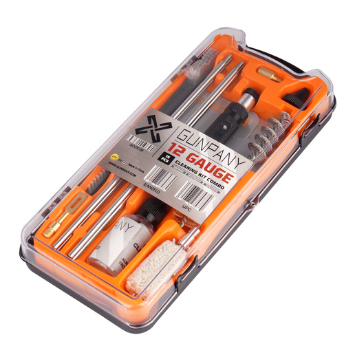 GunPany - Schrotflinten-Reinigungsset 12 Kaliber - 15 Teile - Orange - SCCK-08