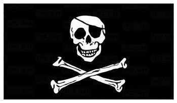 FOSTEX - Piratenflagge - 90x150 cm - 447200-166