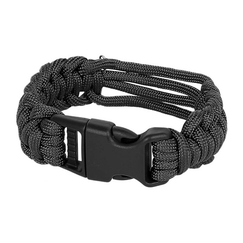 Mil-Tec - Survival-Armband / Uhrenarmband - Schwarz