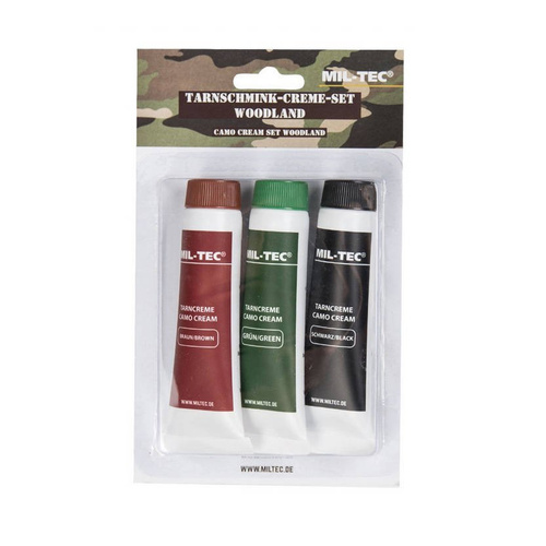 Mil-Tec - Woodland Camo Face Paint Set - 3 Farben - 16332000