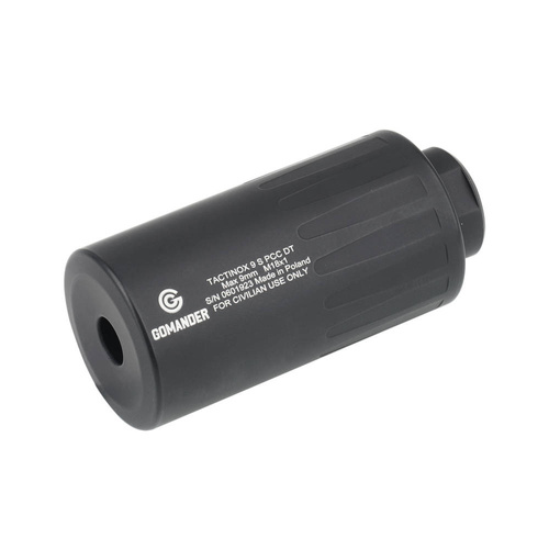 Gomander - Tactinox 9 S PCC DT Schalldämpfer - Kal. 9 mm - M18 x 1 - Schwarz - TB0.9122-3 M18x1-BK