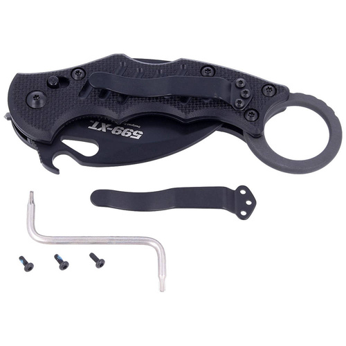 FOX - Karambit-Klappmesser - N690Co - Schwarz - FX-599 XT