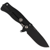 LionSteel - SR Flipper Aluminium Schwarz / Schwarz Klinge Klappmesser - SR11A BB