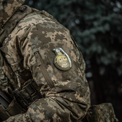 M-Tac - Aufnäher Lächelnde Granate M67 v2 - PVC 3D - Grün - 51139200