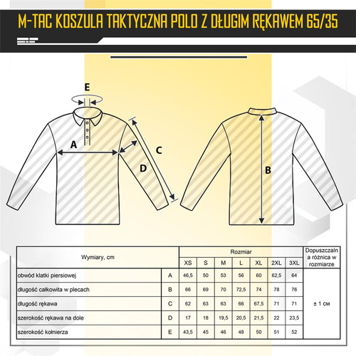 M-Tac - Taktisches Poloshirt mit langen Ärmeln - Army Olive - 80021062