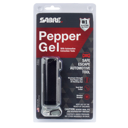 Sabre Red - Pfefferspray Sabre Safe Escape Auto Tool - Gel - 15 ml - Schwarz - SE-BK-01