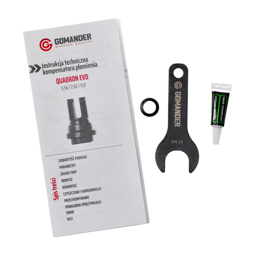 Gomander - Quadron Evo Flammenkompensator - 5,56mm - 1/2x28 - Schwarz - TB0.9616