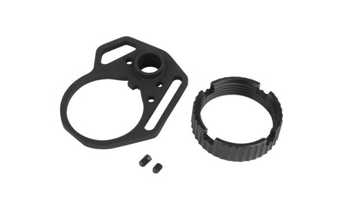 Strike Industries - Multi-Funktions-Endplatte und Anti-REDation Kronenmutter - Schwarz - SI-AR-MFEP&ACN