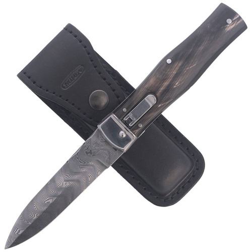 Mikov - Federmesser Predator Damascus Wildcat Buffalo Horn 241-DR-1/KP - PMC 27 - Schwarz - 129627