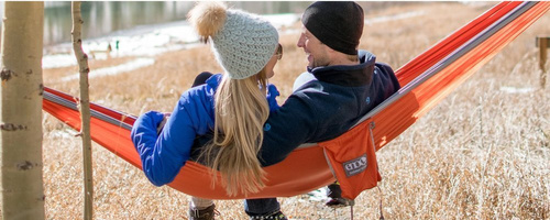 ENO - DoubleNest® Hängematte - Khaki / Maroon - DH025