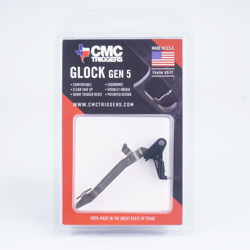 CMC Triggers - Drop-in Abzug für Glock G17/G19/G19X/G26/G34/G45 9 mm Gen5 - Flach - Schwarz - 71702