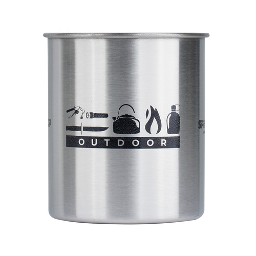 SpecShop.pl - Stahlbecher - 450 ml - Silber