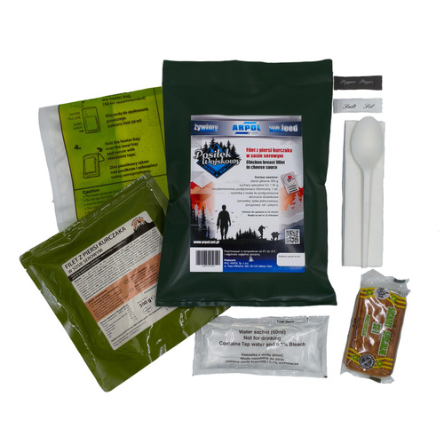 Arpol - Militärische Mahlzeit MRE PW 4 - Hähnchenfilet in Käsesauce - 1504503