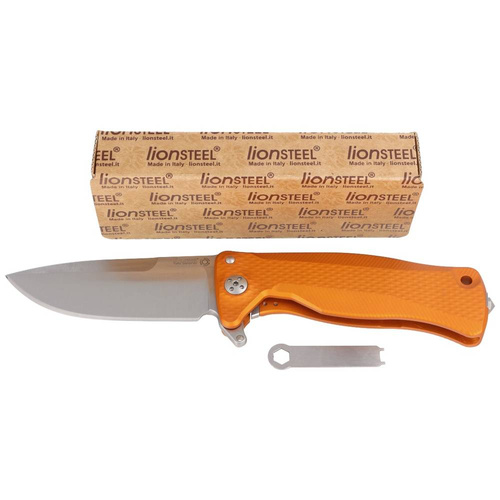 LionSteel - SR11A Klappmesser - Sleipner - Orange - SR11A OS