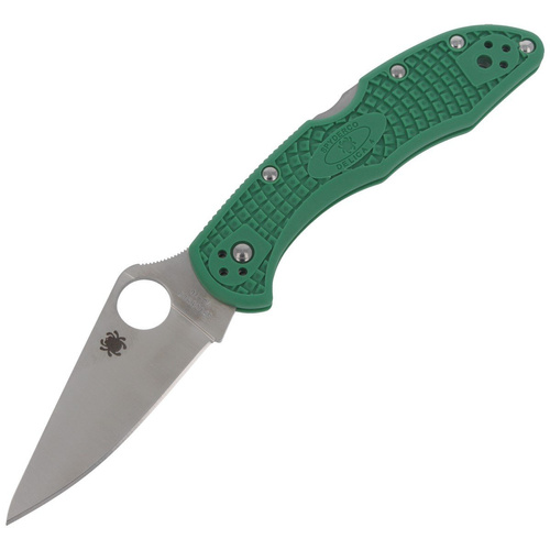 Spyderco - Delica® 4 FRN flach geschliffen grün Messer - C11FPGR