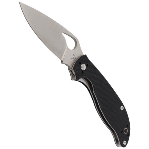 Spyderco - Byrd Raven™ 2 G-10 Schwarz Plain Klappmesser - BY08GP2