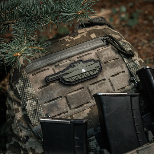 M-Tac - Patch Tank mit einem Kreuz - PVC 3D - Grün - 51338310