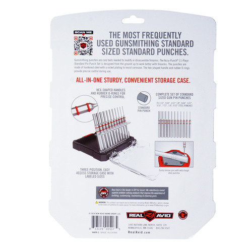 Real Avid - Standard Pin Accu-Punch Set - 11 Teile - Stahl - AVAPK-S