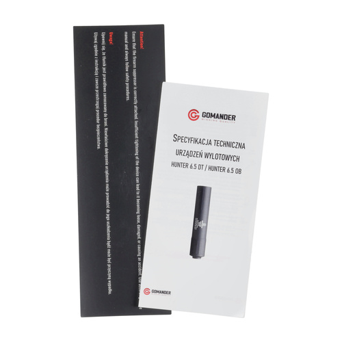 Gomander - Hunter 6.5 OB gen2 Jagdgewehr Schalldämpfer - Slide On - M15x1 - Schwarz - TB0.10133_1-M15