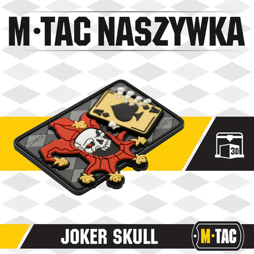 M-Tac - Moralaufnäher - Joker Skull 3D PVC - Schwarz - 51120000