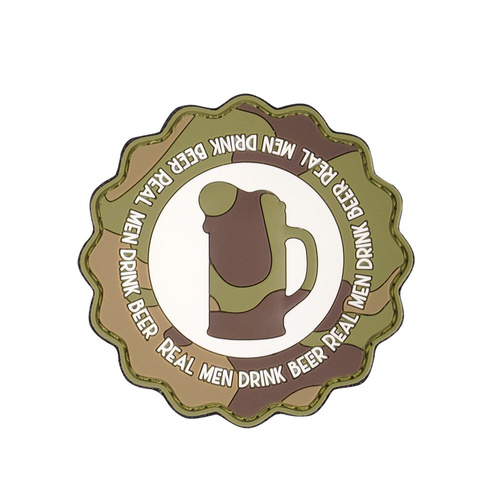 101 Inc. - 3D-Aufnäher - Echte Männer trinken Bär - Woodland - 444130-7313