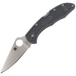 Spyderco - Delica® 4 FRN flach geschliffenes graues Messer - C11FPGY