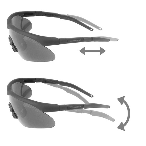 Swiss Eye - Schiessbrille Raptor Pro - Laser Lens 532/694/1064 - Schwarz - Brown Visier - 40482