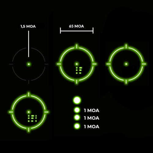 Holosun - Geschlossener Kollimator ARO EVO - Green Dot - Solarpanel - Holosun SPR - Schwarz - ARO-EVO-SPR-GR