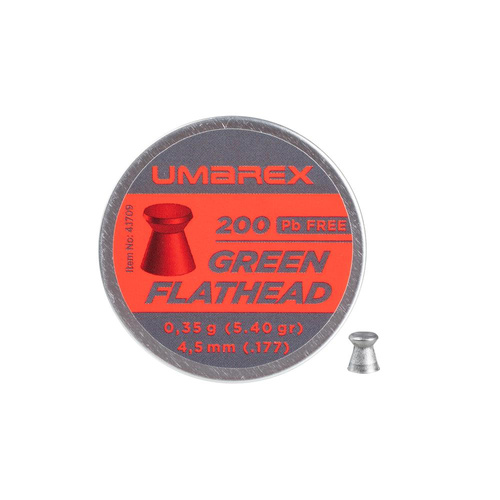 Umarex - Green Flathead Luftgewehrkugeln 4,5 mm 200 Stück - 4.1709