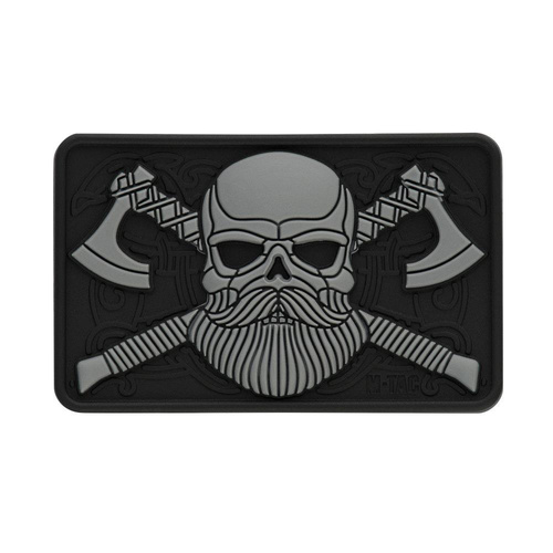 M-Tac - 3D-Emblem - Bearded Skull - Schwarz / Grau - 51113211