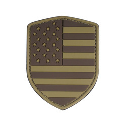 101 Inc. - 3D Morale Patch Aufnäher - USA - Braun - 444130-3790